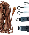 Top Tier Roller Shade Lift Cords and Bamboo Shade Strings for Smooth Pull Replacement Kit with hooks and metal guides.