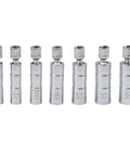 Garage-Grade Spark Plug Socket Set 3/8 Inch Drive Thin-Wall Sockets 14mm To 21mm with magnetic hold displayed