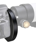 Pro Grade Filter Wheel Gear for astrophotography with five metal filters, attached to a telescope for night sky imaging.