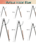 Various model sizes of Tough As Nails All Metal Drafting Compass With Adjustable Wing Divider and Secure Pencil Holder.