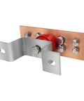Premium Copper Ground Bus Bar Kit 6x1.96x0.11 Inches With 8 Terminal Positions And SM40 Insulators, C12200 Copper, ASTM B280 Compliant, Flexible Mounting For Electrical Panels And DIY Projects, shown with bracket