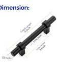 30 Pack Matte Black 5 Inch Cabinet Pulls With Square Base For Kitchen Cabinets And Cupboards, 3 Inch Center To Center Hole Spacing