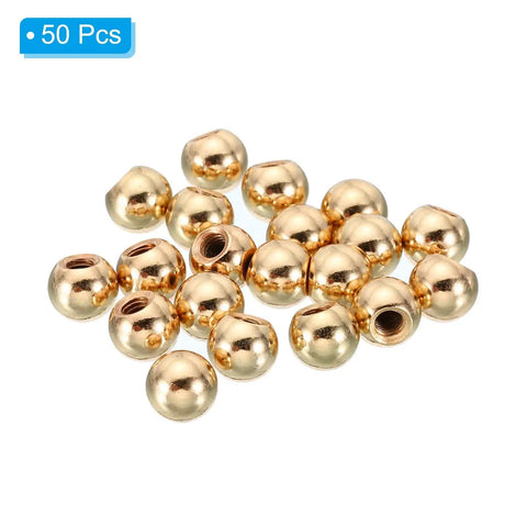 M4 Thread Cap Nuts Knob Pack Of 50 For Furniture And Lighting Sweet Ball Style Screw Caps Nut Covers In French Gold, side view