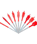 Diablo by Freud DSP2930-S9 9-piece SPEEDemon spade bit set; red spade bits with silver shanks fanned out