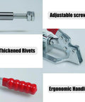 Close-up of Toggle Clamp With Quick Release For Woodworking Jigs And Fixtures, 330.69 Lbs Holding Capacity showing features.