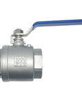 2 Inch NPT Female Full Port Ball Valve With 316 Stainless Steel Body And Vinyl Handle Beefy Built Tough For Real World Use Low Torque