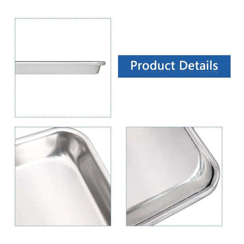 Details of Pro Grade Aluminum Baking Sheet Pan For Oven 18 Inch Long By 26 Inch Wide By 1 Inch Deep Cookie Sheet 12 Pack