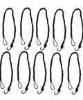 10 black nylon Tool Lanyard 10 Pack Safety Tool Leash Fall Protection Gear for tools on white background