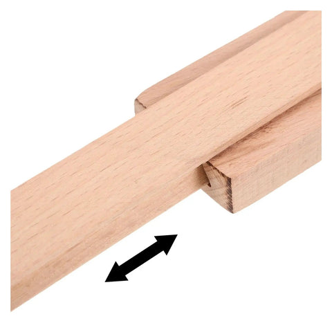 Close view of Full Extension Drawer Slides in Solid Wood with Bottom Mount Glides, showing extension motion indication.