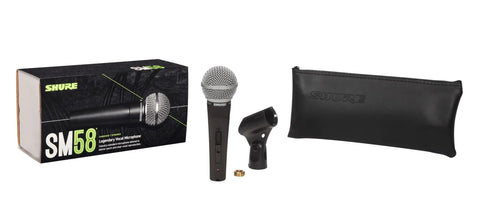 Dynamic Vocal Microphone With On Off Switch Cardioid Pattern Built In Pop Filter For Live Shows And Studio Recording Perfect For Singers Speakers And Stage Use Black with case and accessories.