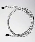 Universal Garment Steamer Hose Extension Set 2m Heat Insulated PVC Tube For All Steamers, black and white coiled detail