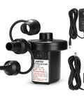 Beast Portable Electric Air Pump With Three Nozzles For Quick Inflate And Deflate Indoors Or Outdoors 110V AC And 12V DC Power