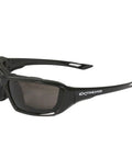 XT1-21 Extremis Full Black Frame Safety Glasses With Smoke Anti Fog Lens For Adults Built Tough Polycarbonate Lenses side view