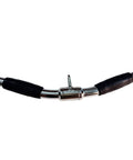 Close-up of 29 Inch Revolving Lat Pulldown Bar with rubber grips for cable machines, straight for lat pulldown curl tricep press down
