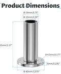 Product dimensions of Two Pack LMF10LUU Round Flange Linear Ball Bearings showing sizes and specifications.