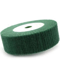 Green 6 Inch Non Woven Nylon Flap Wheel Disc 320 Grit Abrasive Buffing Tool For Metal Polishing Rust Removal And Paint Stripping Dry Sanding Grinding
