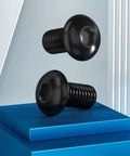 Built Tough 60 Pack 1/4 20 X 3/4 Inch Button Head Socket Cap Bolts Forged From 304 Stainless Steel With Sleek Black Zinc Coating
