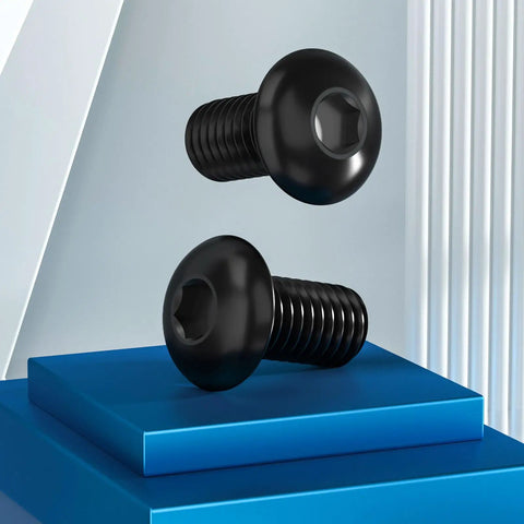 Built Tough 60 Pack 1/4 20 X 3/4 Inch Button Head Socket Cap Bolts Forged From 304 Stainless Steel With Sleek Black Zinc Coating