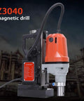 Kickass 1100W Magnetic Drill Press Delivers Raw High Speed Benchtop Power For No Sweat Annular Cutter Tapping And Clean Metal Hole Drilling Works With Reliable Rack And Pinion Depth Control, Z3040 model.