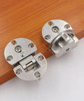 Concealed Hinge For Cabinets And Tables No Fuss Self Supporting Folding Hinge With 90 Degree Opening 3D Adjustable Zinc Alloy Flap Lid Hinge Nickel Plated Includes 12 Screws 10kg Load Capacity Ideal For DIY Furniture Projects installed on wood surface