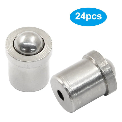 Heavy Duty Stainless Steel Ball Spring Plungers Packing Dead Tight Grip For Precision Machinery Adjustments 4mm By 5mm Specs, 24pcs set.