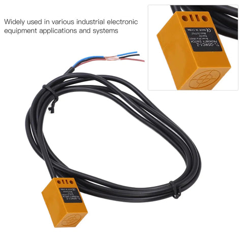 DC 10-30V Inductive Proximity Sensor 3 Wire NPN With 5mm Detection Distance in compact ABS housing, coiled black cable