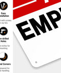 Restricted Area Do Not Enter Sign For Offices And Worksites, Aluminum, Weatherproof And Rust Free, Indoor Outdoor Display, Employees Only Notice, Durable Safety Sign For Security, Access Control, And Restricted Zones. close-up with round corner and pre-drilled hole