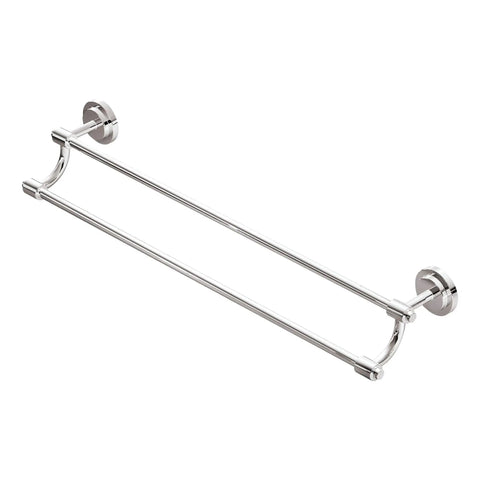 Iso 24 Inch Double Towel Bar In Chrome, Go To Bathroom And Kitchen Towel Hanger, Must Have Chrome Finish, Coordinates With Iso Collection