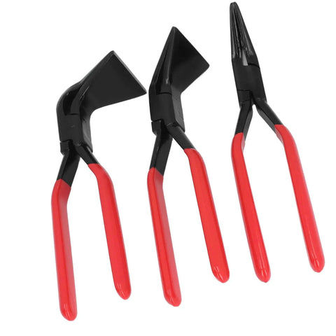 Built Tough Heavy Duty Metal Bending Pliers Hand Seamer with high carbon steel for 45 and 90 degree bends, red grip handles