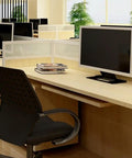 Heavy Duty Adjustable Underdesk Keyboard Slide Rail With Non Slip Skid Side Mount 35 Key Computer Drawer Track Quick Install For A Badass Dope Workspace Flex in a modern office setup with computer.