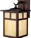 Alameda 11.5 Inch Outdoor Wall Sconce With Honey Opalescent Glass 1 Light Exterior Lantern Style Wall Mount Light