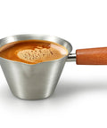 Barista-Grade Stainless Steel Espresso Shot Cup With Handle, V-Shaped Spouts Measuring Cup, 3.4 oz 100 ml Durable Coffee Accessories