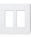 10 Pack 2 Gang Screwless Decorative Wall Plate Covers White For Standard Size Outlets And Light Switches Fits Indoor Dimmers Timers UL Listed