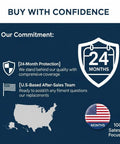 Warranty and support details emphasizing 24-month protection and U.S.-based after-sales team commitment
