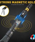 Strong magnetic hold on the 46 In 1 Magnetic Pro Grade Ratchet Screwdriver Set With Detachable Handle And Storage Case Multi Bit Nut Driver Kit