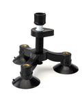 Front view of Pro Windshield Repair Kit With Advanced Flexing Holding Structure For Stronger Glass, black structure with suction cups.