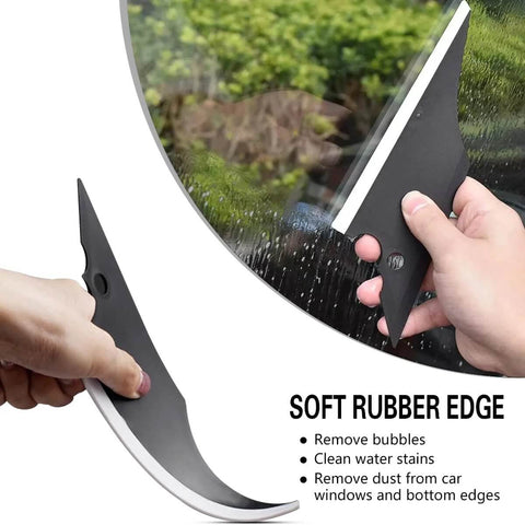 Mandark car window tint kit squeegees with soft rubber edge; two black handles for curved glass application