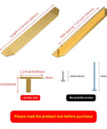 Dimensions of Brushed Gold Cabinet Pulls 9.75 Inch Polygon Drawer Handles with screws, highlighting center-to-center 7.5 inch spacing.
