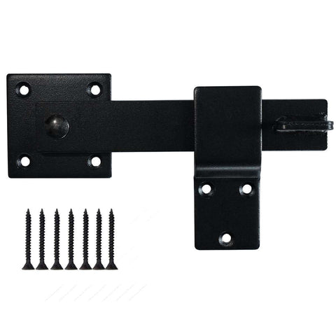 Heavy Duty 5.5 Inch Fence Gate Latch Barn Door Flip Hardware Wrought Iron Matte Black For Privacy And Security On Outdoor Fences