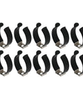 Stainless Steel Spring Terry Clips With Narrow Base And Rubber Grip For Secure Tool Holding In Garage Or Workshop, Fits 20mm To 30mm Tools, 10 Pack Durable Steel Construction, Corrosion Resistant, Non Marring Grip, 10 black clips