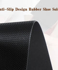Durable One Sixteenth Inch Thick Rubber Shoe Soling Sheet With Grippy Diamond Pattern For Full Sole Replacement Black Nine By Three Point Five Inches Non Slip Bottom Patch For Sneakers And Boots, showing textured surface close-up.