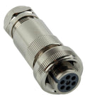 7-Pin Proportional Valve Connector for Hydraulic Valves, Full-Metal Housing, IP67 Sealed Female DIN EN 175201-804