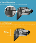 Badass 1200W LED Stadium Flood Light Pumping Out Hella Bright 131900 Lumens At 5000 Kelvin With Heavy Duty IP65 Waterproof Housing For Outdoor Sports Arenas showing slim lightweight design.