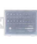 22 Piece Broken Bolt Remover Kit And Damaged Screw Extractor Set Made Of High Speed Steel For Effortless Removal Of Stripped Hex Screws With Two Drill Bit Holders Built Tough To Last Through Any Gnarly Mechanic Job. 22pc HSS kit in plastic case