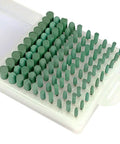 100 Piece Rubber Polishing Bits Set For Dremel Rotary Tools With One Eighth Inch Shank Silicone Rubber Buffing Heads In Bullet And Cylinder Shapes