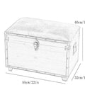Kick It Easy With This Heavy Duty Storage Ottoman Featuring Solid Wood Frame And Smooth Faux Leather Shell Built Tough To Serve As Classic Footstool Flexible Shoe Bench Or Cozy Bedroom Accent - dimensions detailed