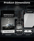 Windshield Crack Repair Kit With Quick Glass Repair Fluid Easy DIY Fix For Chips And Cracks Long Lasting Glass Repair Solution
