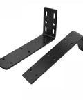 Tough As Nails 2 Pack Triangular Wall Shelf Brackets L Shaped Heavy Duty Corner Supports in black metal finish.