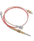 Thermocouple sensor for patio heater with 16.2in wire, red/brown leads, brass M8/M6 threads and 0.25in flat terminal