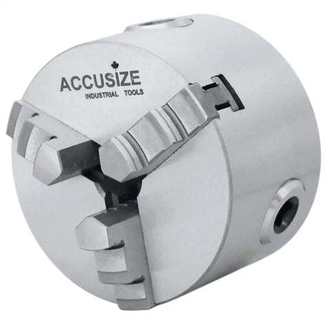 Three Jaw Chuck Plain Back 3 Inch Capacity 80 Millimeters Precision Machining Chuck With Three Thousandths Of An Inch TIR Built Rugged Semi Steel